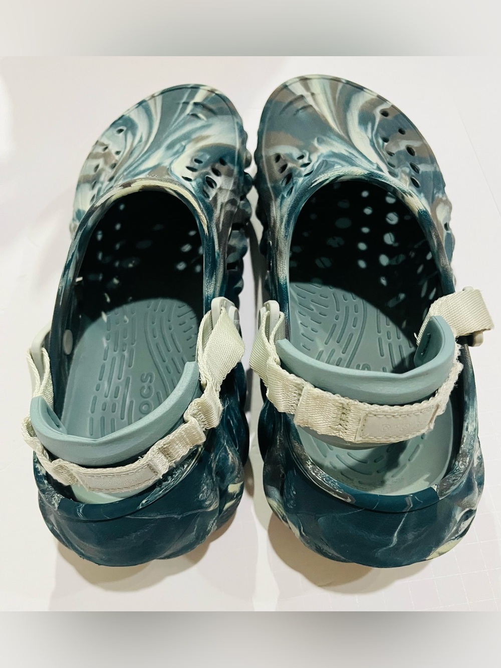 Crocs Men Echo Marbled Clogs in “Black sand/multi colorway. Slip on-   SIZE 8 - Picture 5 of 9